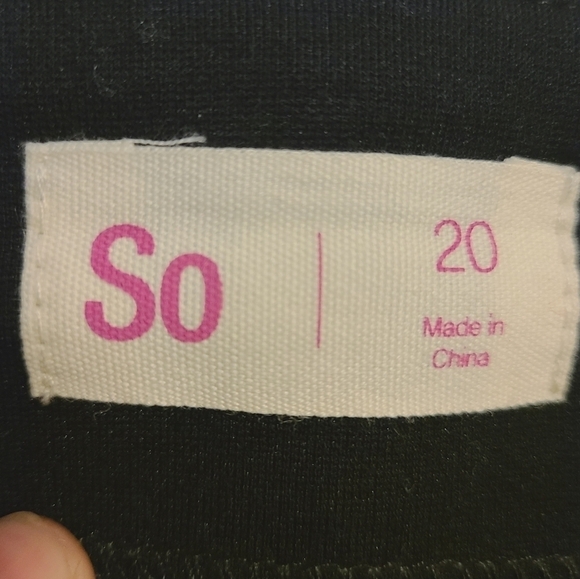 SO | Women's Black High Waist Belted Skinny Pull-on Pants (Size 20) - Picture 2 of 12